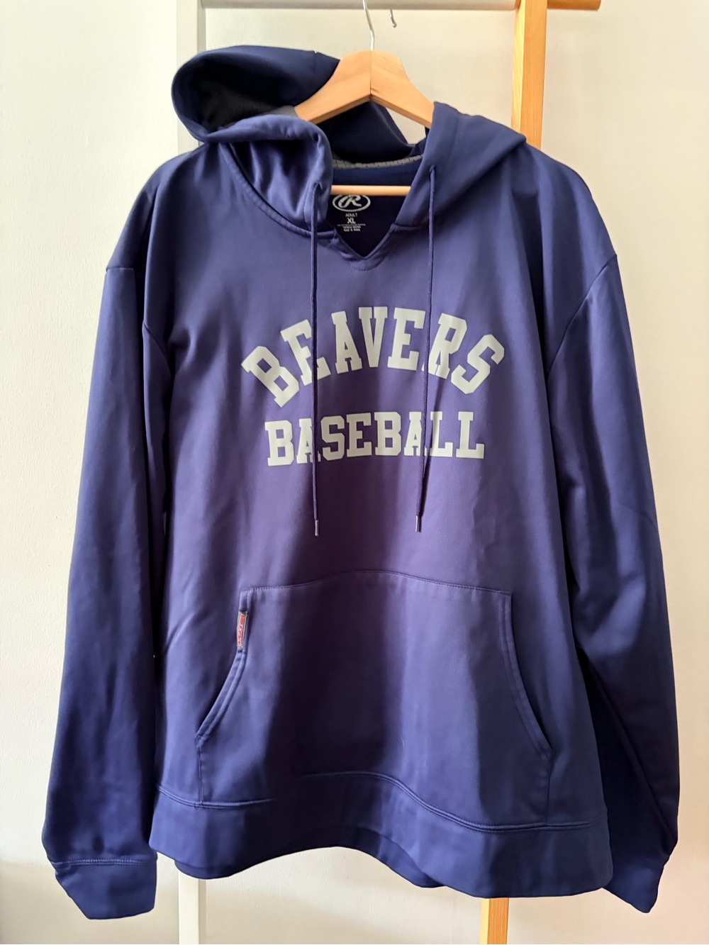 Men's Navy Beavers Baseball Hoodie Sweatshirt